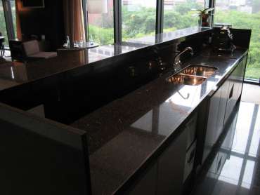bancadas com granito preto absoluto