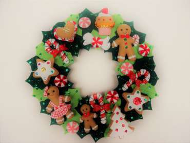 guirlanda de natal em feltro