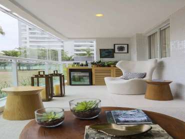 cozinha com pastilha de vidro