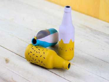 como decorar potes de vidro com tinta